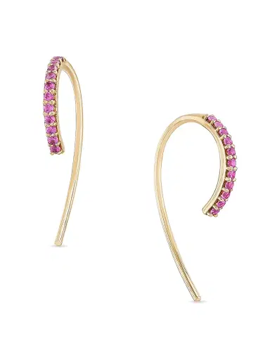 Lana Women's 14K Yellow Gold & Pink Sapphire Earrings - Yellow Gold | Thumbnail 1 Lana Women's 14K Yellow Gold & Pink Sapphire Earrings - Yellow Gold | Thumbnail 1