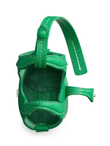 Polo Ralph Lauren Women's Shiny Drum Pebbled Leather Bag Charm | Thumbnail 2 Polo Ralph Lauren Women's Shiny Drum Pebbled Leather Bag Charm | Thumbnail 2