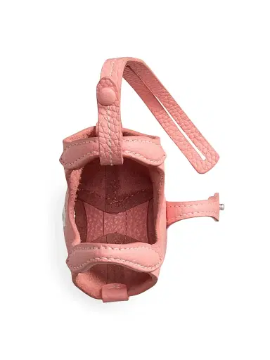 Polo Ralph Lauren Women's Shiny Drum Pebbled Leather Bag Charm | Thumbnail 2