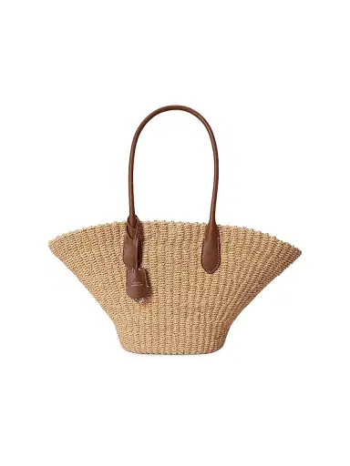 Polo Ralph Lauren Women's Bellport Raffia Basket Tote Bag | Thumbnail 1