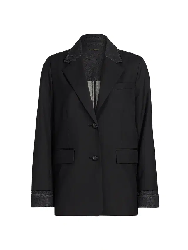 Kobi Halperin Women's Silva Mixed-Media Wool-Blend Jacket - Black
