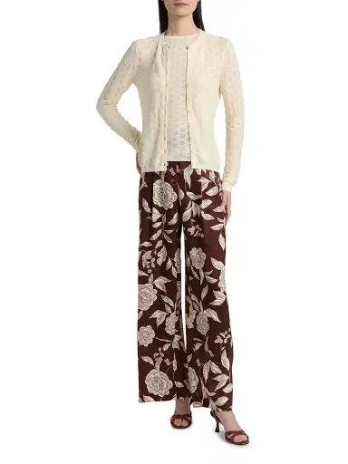 TANYA TAYLOR Women's Tori Polka Dot Cotton Cotton-Blend Cardigan - Cream - Size XL | Thumbnail 2 TANYA TAYLOR Women's Tori Polka Dot Cotton Cotton-Blend Cardigan - Cream - Size XL | Thumbnail 2