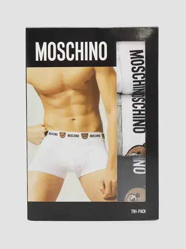MOSCHINO Men's 3-Pack New Bear Stretch Jersey Briefs - Multi Black | Thumbnail 3