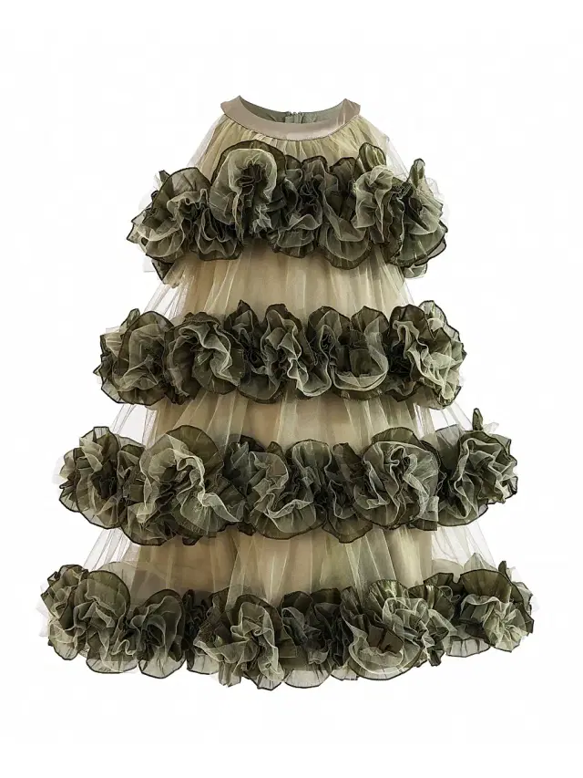 Little Girl's & Girl's Elysia Dress - Green