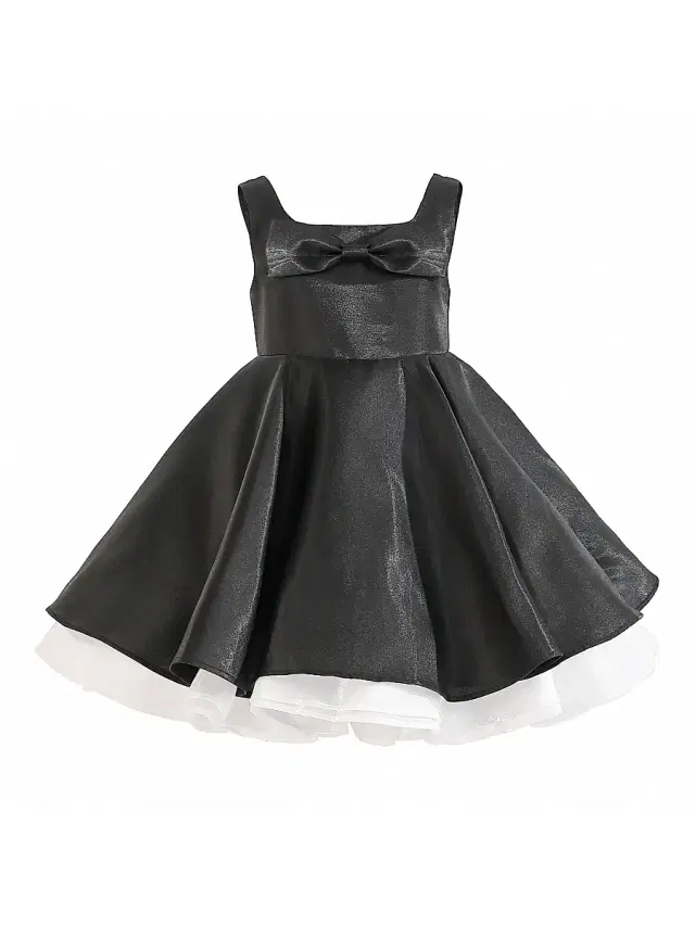 Little Girl's & Girl's Lucienne Dress - Black