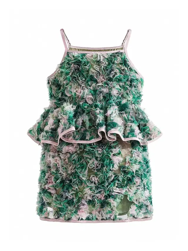 Tulleen Little Girl's & Girl's Zinnia Skirt Set - Green
