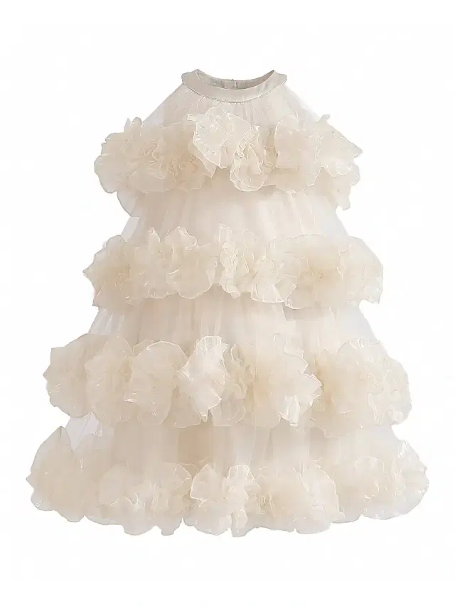 Little Girl's & Girl's Elysia Dress - Beige