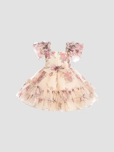 Tulleen Little Girl's & Girl's Rosavine Dress - Cream | Thumbnail 2 Tulleen Little Girl's & Girl's Rosavine Dress - Cream | Thumbnail 2