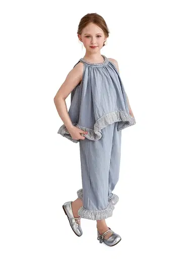 Tulleen Little Girl's & Girl's Calyra Pant Set | Thumbnail 6