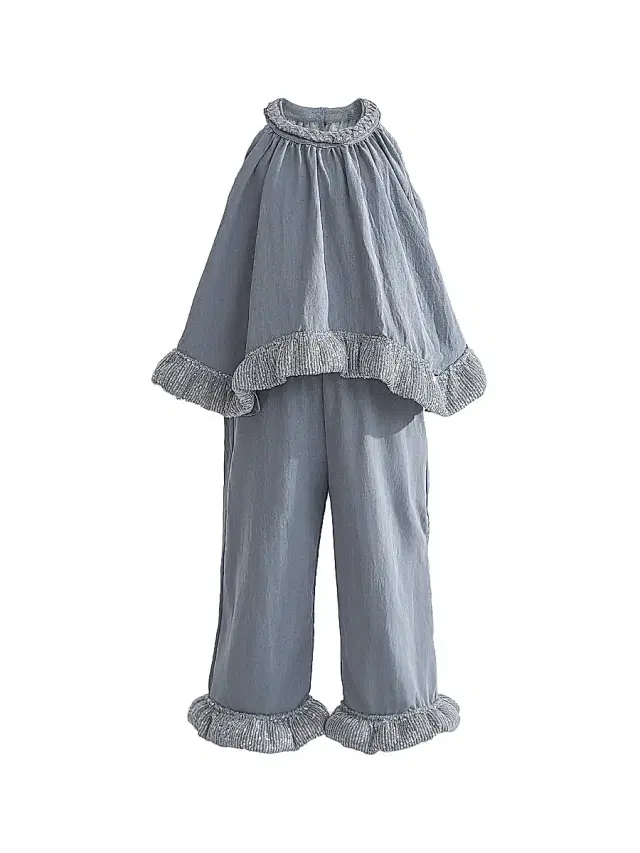 Tulleen Little Girl's & Girl's Calyra Pant Set - Blue
