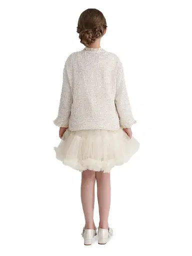 Tulleen Little Girl's & Girl's Sequin Tweed Jacket | Thumbnail 5 Tulleen Little Girl's & Girl's Sequin Tweed Jacket | Thumbnail 5
