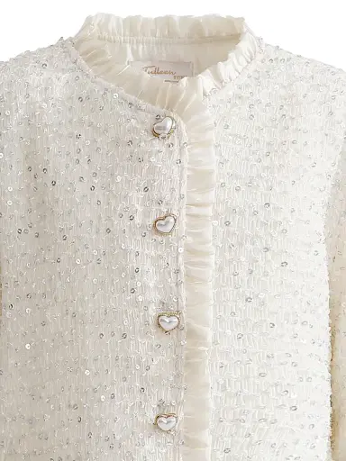 Tulleen Little Girl's & Girl's Sequin Tweed Jacket | Thumbnail 6 Tulleen Little Girl's & Girl's Sequin Tweed Jacket | Thumbnail 6