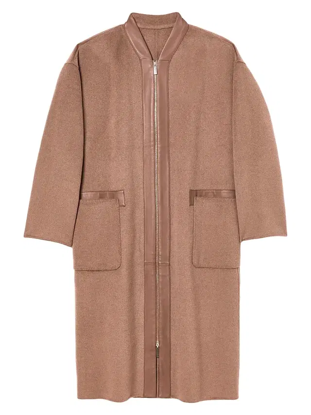 Zapa Women's Mac Wool-Blend Coat - Camel
