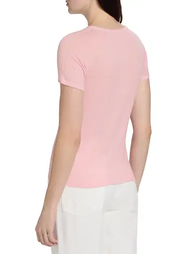 MAJESTIC FILATURES Women's Cashmere Short-Sleeve Tee - Blossom - Size Large | Thumbnail 5