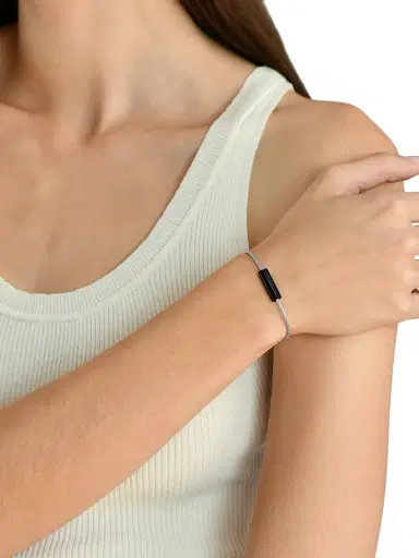 Le Gramme Men's 5G Brushed Ceramic Cable Bracelet - Brushed Black | Thumbnail 5 Le Gramme Men's 5G Brushed Ceramic Cable Bracelet - Brushed Black | Thumbnail 5