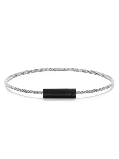 Le Gramme Men's 5G Brushed Ceramic Cable Bracelet - Brushed Black | Thumbnail 1 Le Gramme Men's 5G Brushed Ceramic Cable Bracelet - Brushed Black | Thumbnail 1