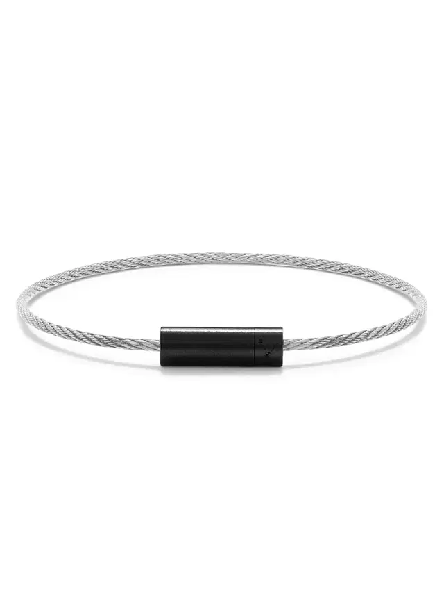 Men's 5G Brushed Ceramic Cable Bracelet - Brushed Black Men's 5G Brushed Ceramic Cable Bracelet - Brushed Black