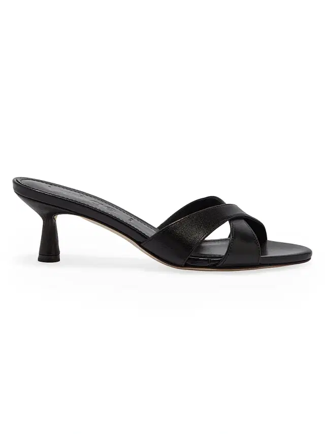 Aeyde Women's Vero Leather Mules - Black