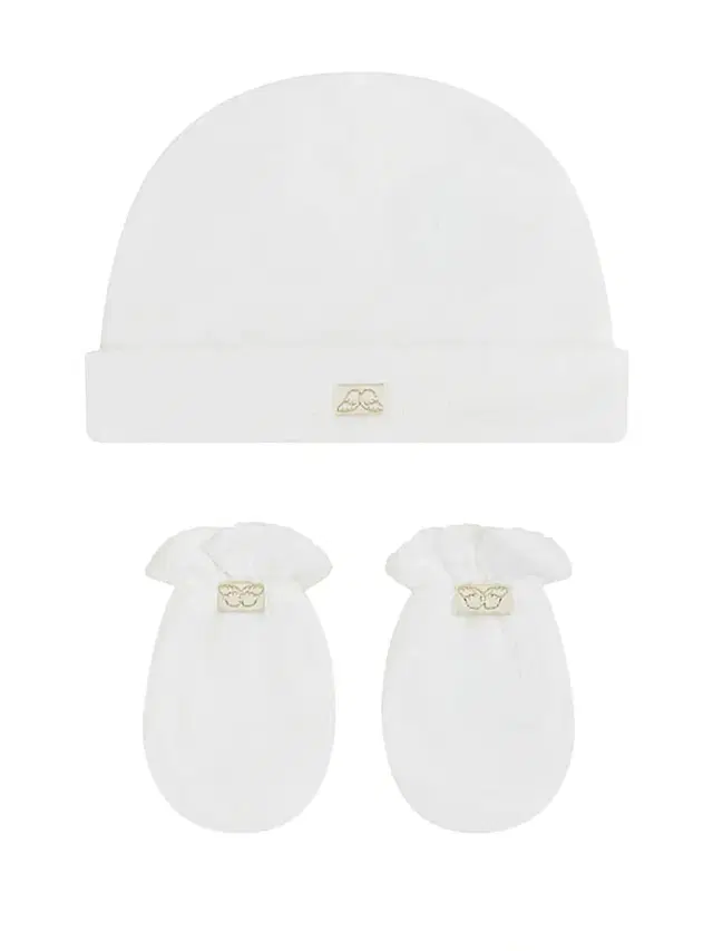Marie-Chantal Baby's Beanie & Mittens Set - White