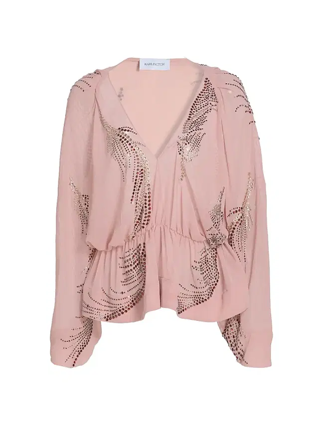 16Arlington Women's Tula Hotfix Chiffon Top - Rosa Antico