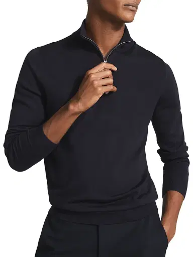 Reiss Men's Blackhall Wool Half-Zip Pullover | Thumbnail 3 Reiss Men's Blackhall Wool Half-Zip Pullover | Thumbnail 3