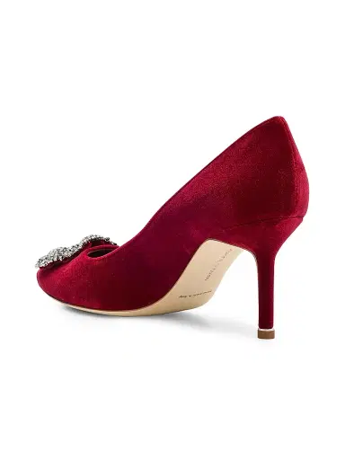 Manolo Blahnik Women's Hangisi Crystal-Embellished Buckle Pumps | Thumbnail 4