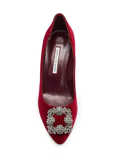 Manolo Blahnik Women's Hangisi Crystal-Embellished Buckle Pumps | Thumbnail 5