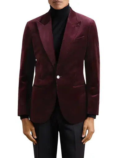 Reiss Men's Apsara Velvet Blazer | Thumbnail 3
