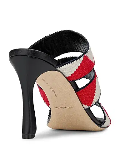 Manolo Blahnik Women's Capro Chevron Sandals | Thumbnail 3