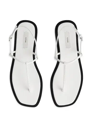 TOTEME Women's Purist T-Strap Nappa Leather Sandals | Thumbnail 3 TOTEME Women's Purist T-Strap Nappa Leather Sandals | Thumbnail 3