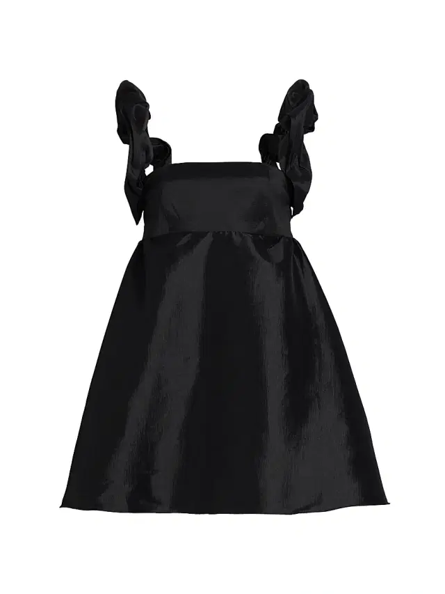 Kika Vargas Women's Angela Taffeta Bubble-Strap Cocktail Dress - Black