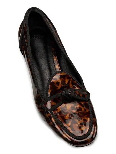 Alexandre Birman Women's Tortoise-Leather Loafers - Nut | Thumbnail 4