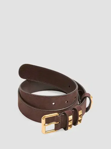 Valentino Garavani Women's Flaneuse Belt in Suede 30MM - Brown - Size Medium | Thumbnail 3