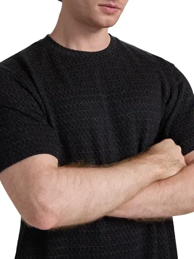 Giorgio Armani Men's Geo Pattern Jersey T-Shirt | Thumbnail 6 Giorgio Armani Men's Geo Pattern Jersey T-Shirt | Thumbnail 6
