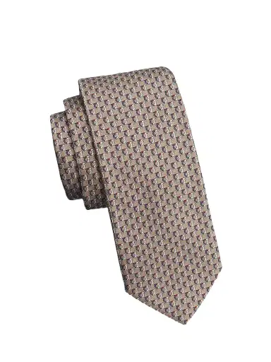 Ferragamo Men's Barzio Printed Silk Tie | Thumbnail 1
