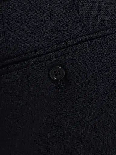 Emporio Armani Men's Flat Front Wool Trousers - Navy - Size 42 | Thumbnail 7 Emporio Armani Men's Flat Front Wool Trousers - Navy - Size 42 | Thumbnail 7