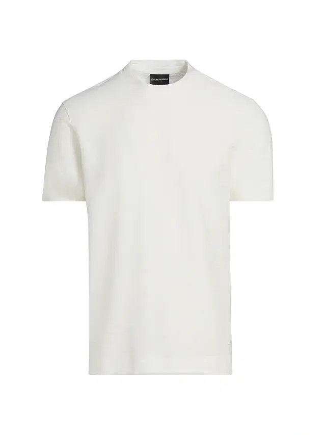 Men's Box Stitch Cotton T-Shirt - Fancy White