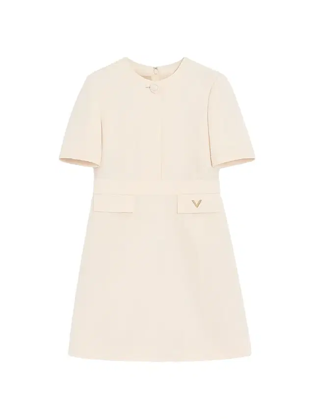 Valentino Garavani Women's Crepe Couture Short Dress - Vanilla
