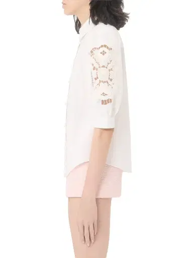 Valentino Garavani Women's Cotton Popeline Shirt - White - Size 10 | Thumbnail 4