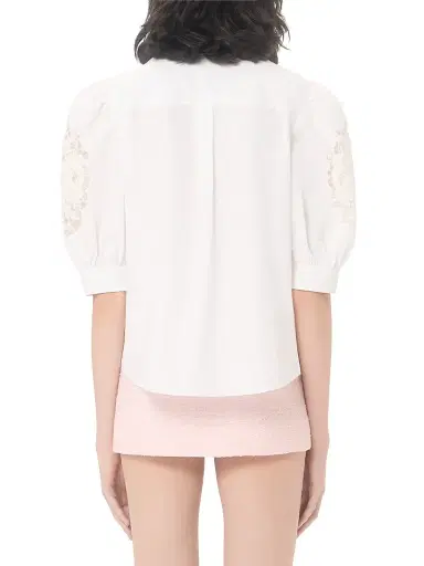 Valentino Garavani Women's Cotton Popeline Shirt - White - Size 10 | Thumbnail 5