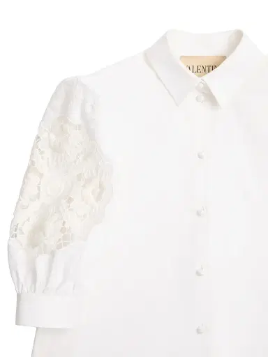 Valentino Garavani Women's Cotton Popeline Shirt - White - Size 10 | Thumbnail 7