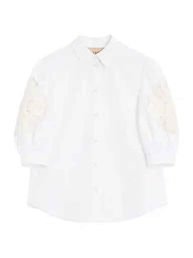 Valentino Garavani Women's Cotton Popeline Shirt - White - Size 10 | Thumbnail 1