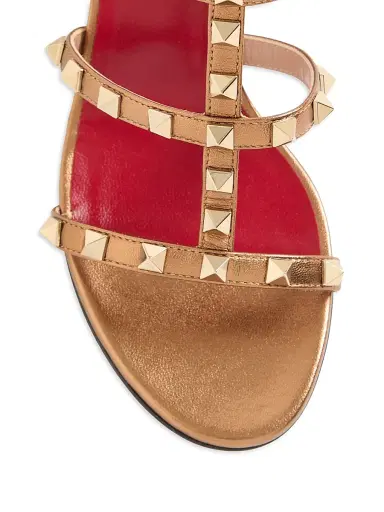 Valentino Garavani Women's Rockstud Slide 60MM Sandals in Laminated Nappa - Gold - Size 12 | Thumbnail 5 Valentino Garavani Women's Rockstud Slide 60MM Sandals in Laminated Nappa - Gold - Size 12 | Thumbnail 5