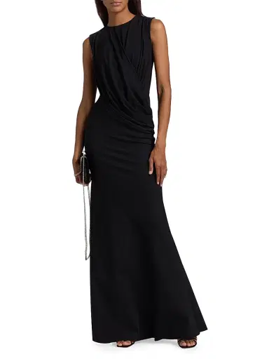 Chiara Boni La Petite Robe Women's Frozy Ruched-Bodice Gown - Black - Size 8 | Thumbnail 3 Chiara Boni La Petite Robe Women's Frozy Ruched-Bodice Gown - Black - Size 8 | Thumbnail 3