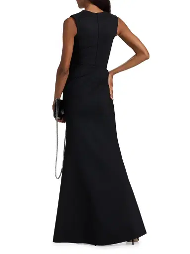 Chiara Boni La Petite Robe Women's Frozy Ruched-Bodice Gown - Black - Size 8 | Thumbnail 5 Chiara Boni La Petite Robe Women's Frozy Ruched-Bodice Gown - Black - Size 8 | Thumbnail 5