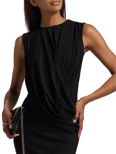 Chiara Boni La Petite Robe Women's Frozy Ruched-Bodice Gown - Black - Size 8 | Thumbnail 6 Chiara Boni La Petite Robe Women's Frozy Ruched-Bodice Gown - Black - Size 8 | Thumbnail 6