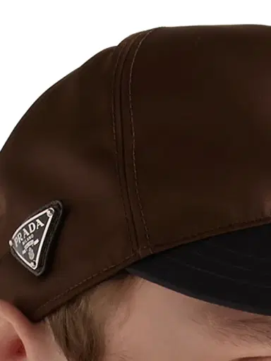 Prada Men's Two-Tone Re-Nylon Baseball Cap - Brown | Thumbnail 4