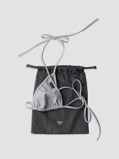 Prada Women's Jersey Bikini Top - Grey - Size XL | Thumbnail 6 Prada Women's Jersey Bikini Top - Grey - Size XL | Thumbnail 6