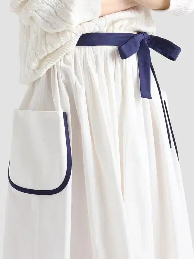 Prada Women's Slubbed Toile Skirt | Thumbnail 5 Prada Women's Slubbed Toile Skirt | Thumbnail 5