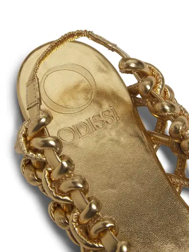 Odissì Women's Viviane Metallic Knot Woven Slingback Flat Sandals - Gold - Size 6 | Thumbnail 6 Odissì Women's Viviane Metallic Knot Woven Slingback Flat Sandals - Gold - Size 6 | Thumbnail 6